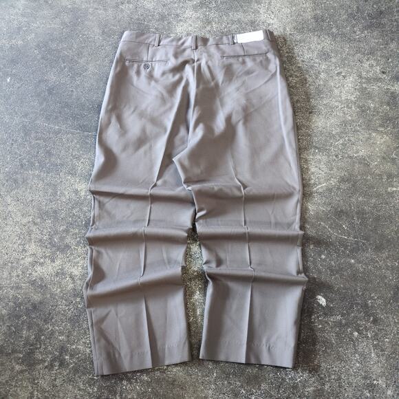 Vintage Sears Pleated Slacks Pants Mens 40x30 Gray Chino Flexslax - Picture 3 of 8